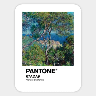 PANTONE MONET - Pantone Bordighera (1884) by Claude Monet Sticker